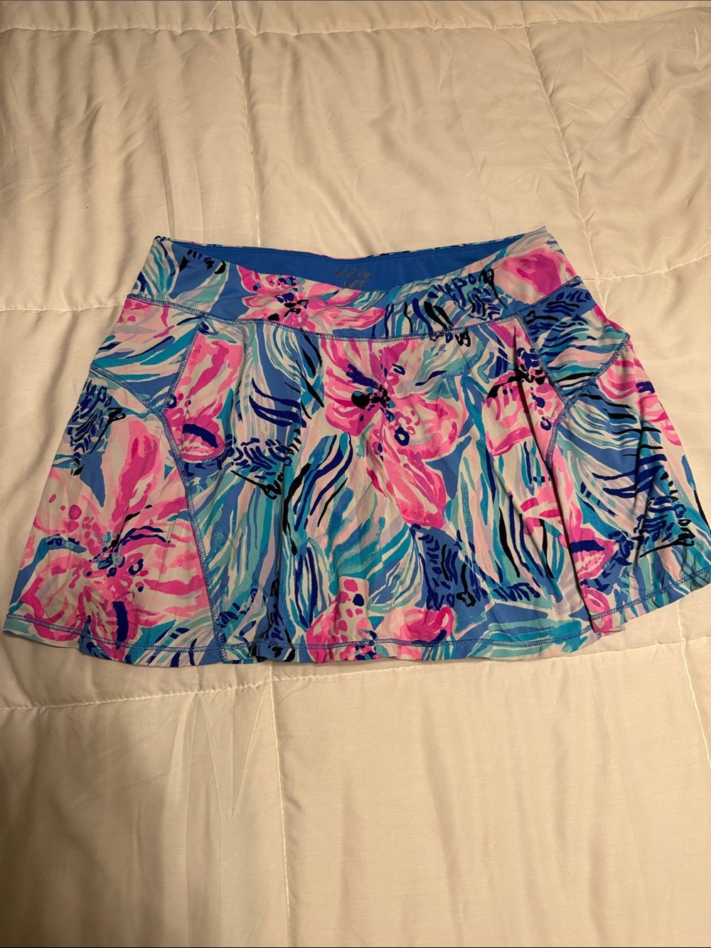Active skort lilly Pulitzer medium Floral Print Active Skort in Pink & Blue